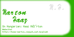 marton haaz business card